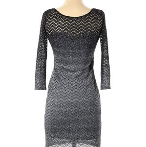 Worn Once! Subtle Ombre Sparkly Bodycon Dress 3/4 Sleeve